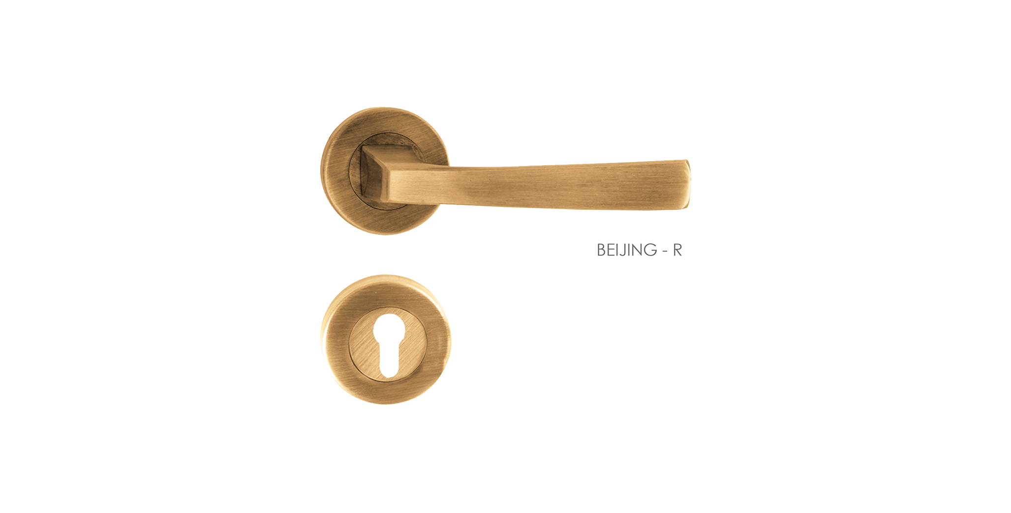 Straight Line Mortise Door Handle & Lock On Rosette For Bungalows