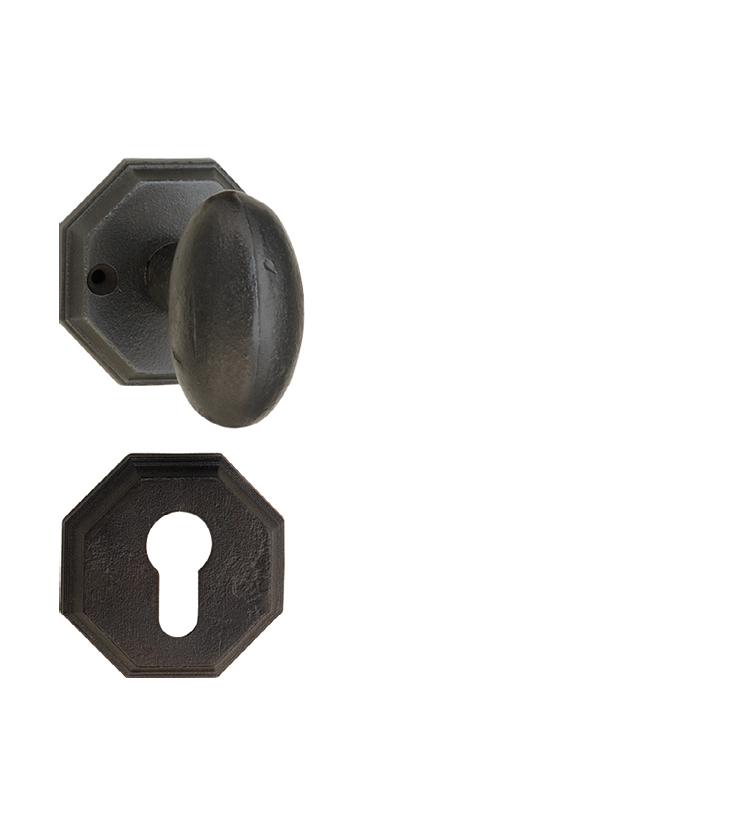 French mortise door knob on rosette for apartments