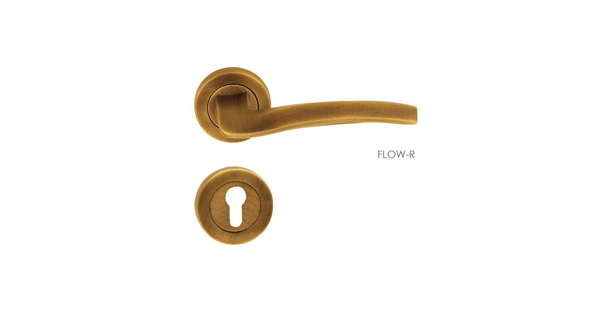 German Mortise Door Handle & Lock On Rosette For Bungalows