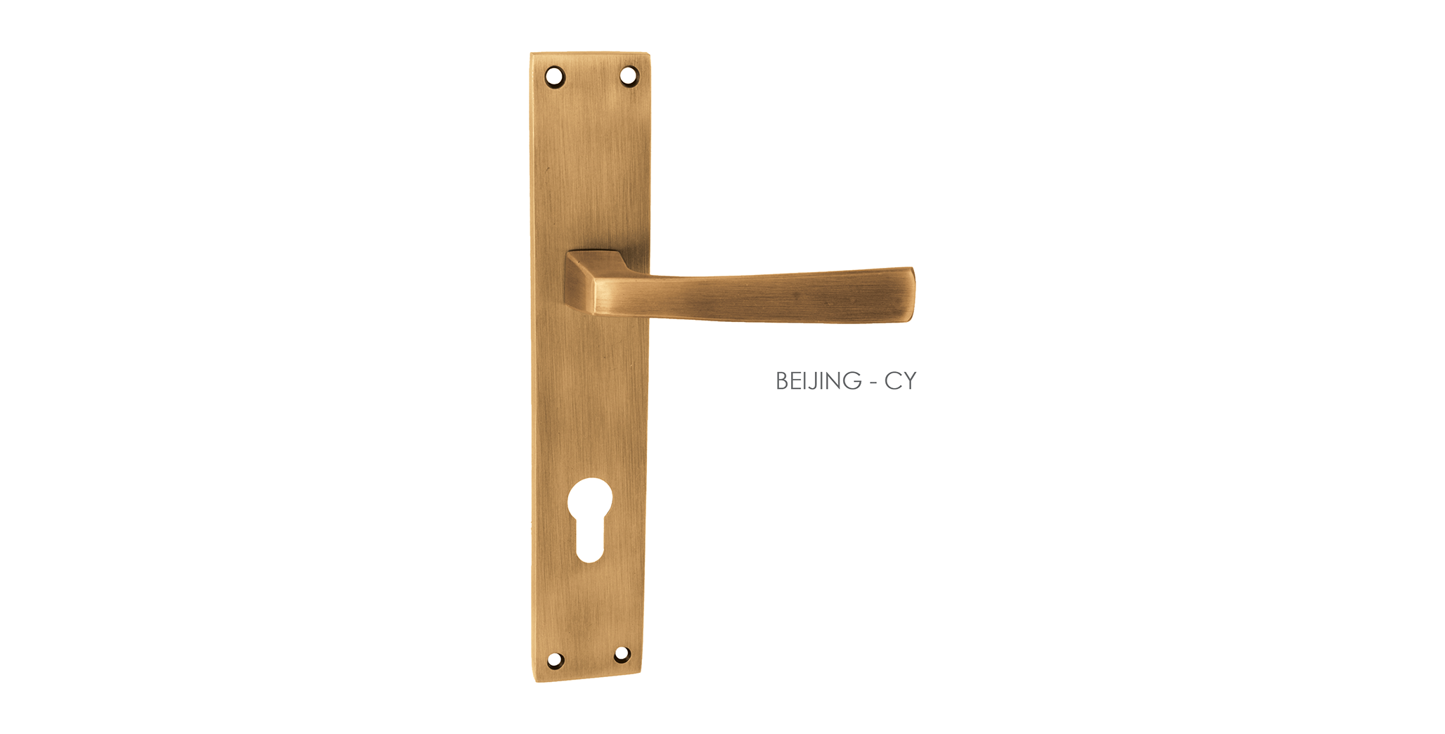 German Mortise Door Handle & Lock On Plate  For Apartments