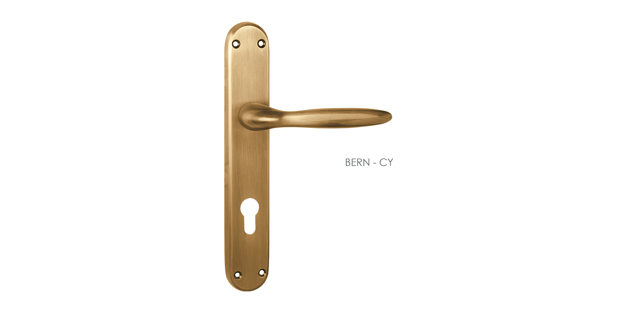 German Mortise Door Handle & Lock On Plate For Hotels