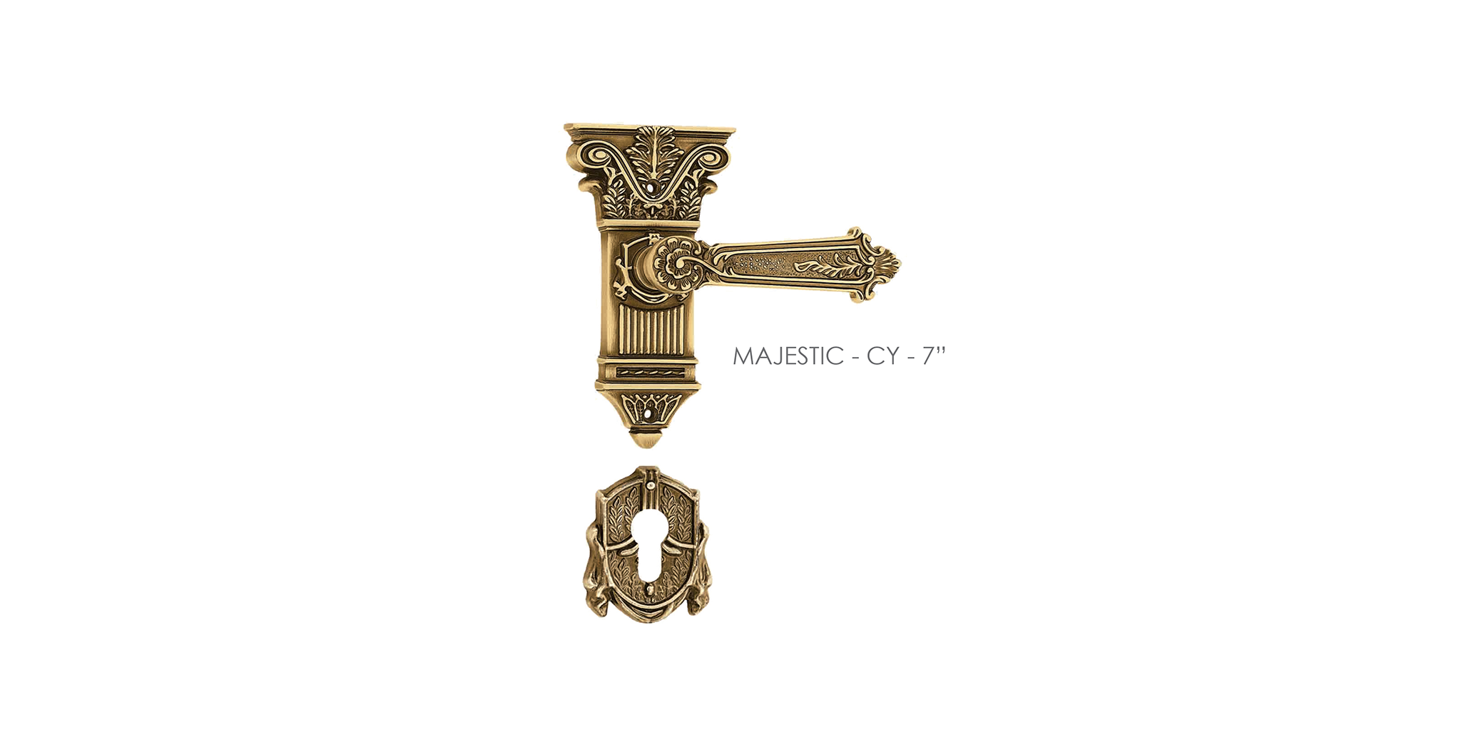 Italian Mortise Door Handle & Lock On Plate  For Homes