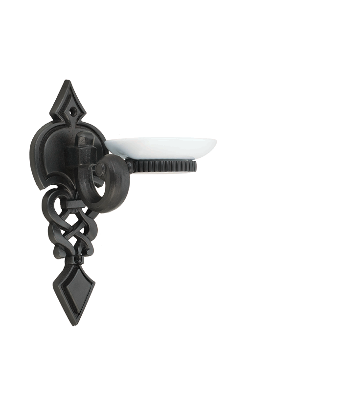 Italian soap dish holder for bathroom and powder room for hotels