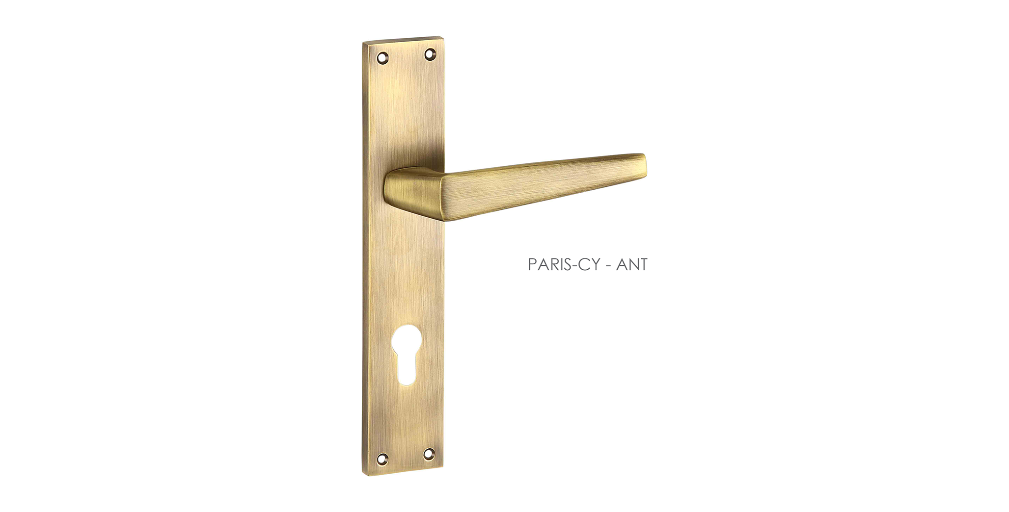Smooth Mortise Door Handle & Lock On Plate  For Resorts