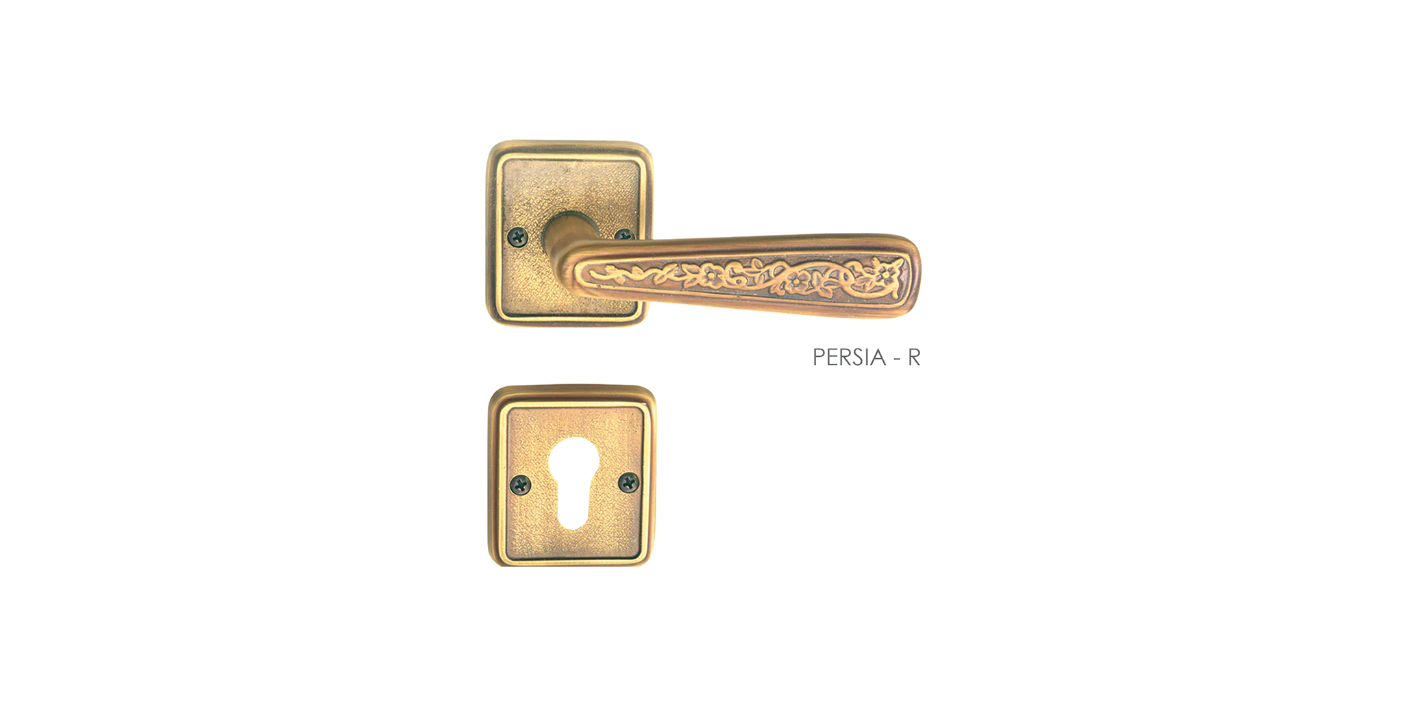 Victorian Mortise Door Handle & Lock On Rosette For Bungalows