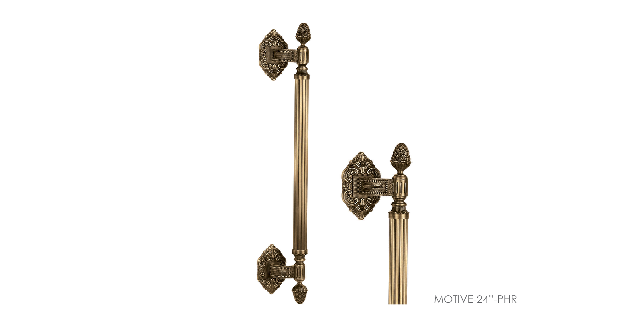 Baroque Main Door Pull Handle & Locks For Glass & Wooden Doors  For Restaurants
