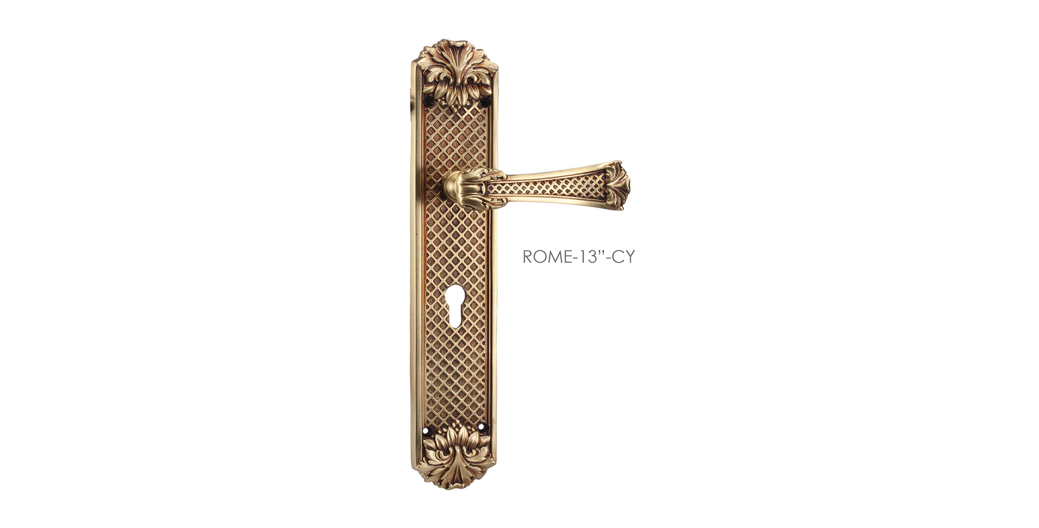 Baroque Mortise Door Handle On Plate For Homes