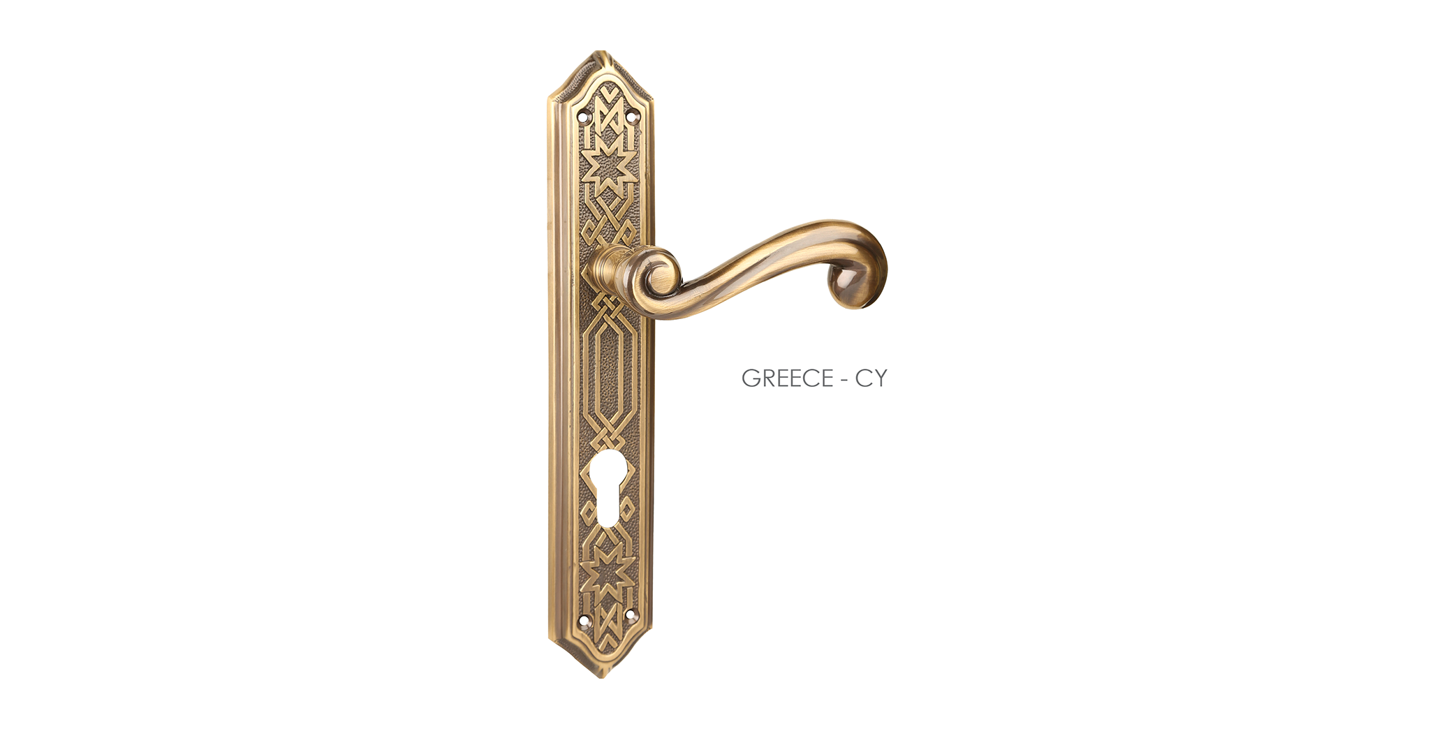 Beautiful Mortise Door Handle & Lock On Plate  For Restaurants