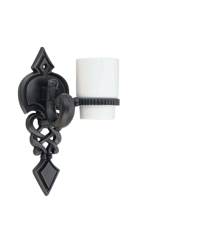 Big glass tumbler and holder for bathroom and powder room for villa