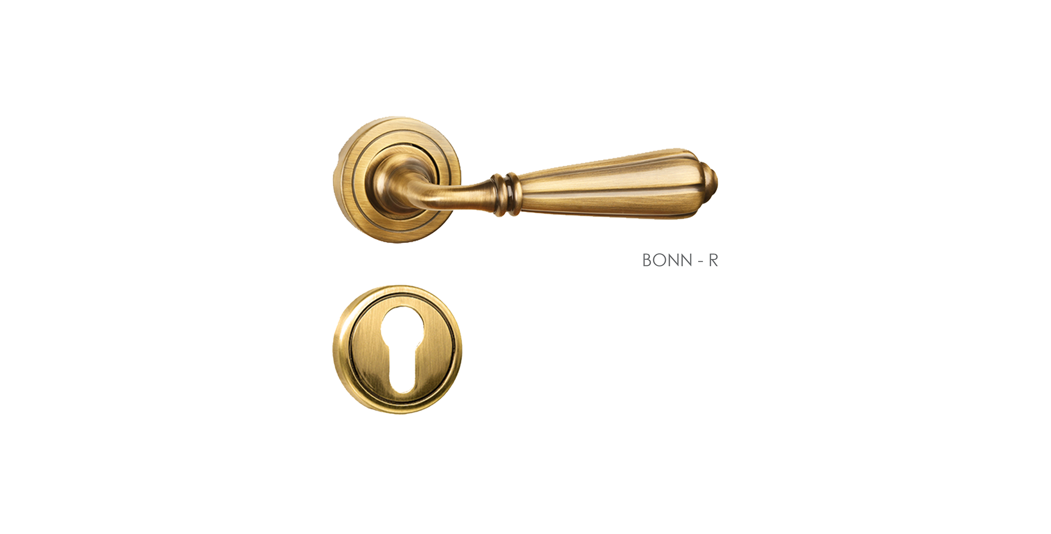 Big Mortise Door Handle & Lock On Rosette For Restaurants