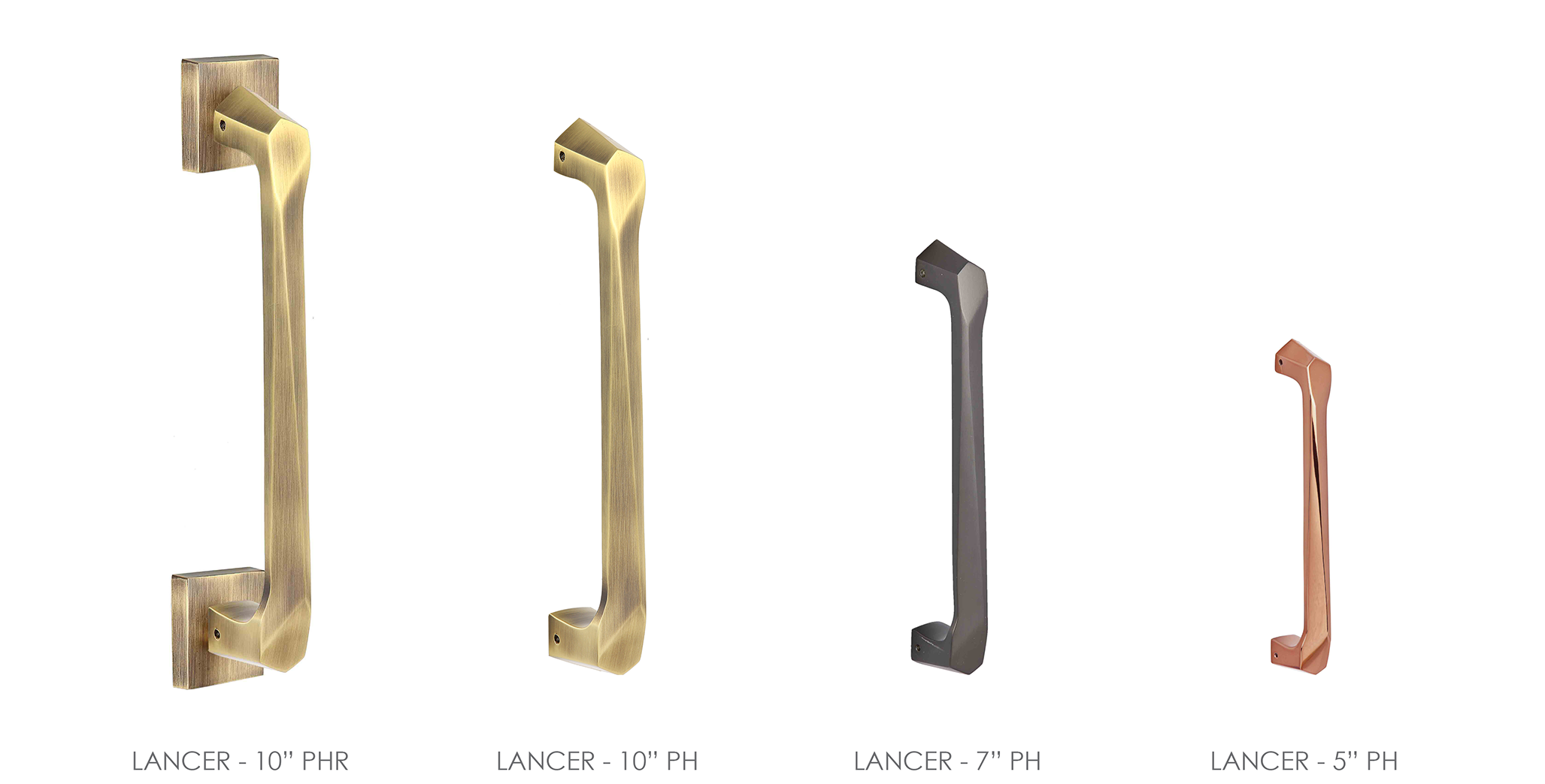 Black, Gold, Silver & Rose Gold Pull Handle & Lock For Glass Door