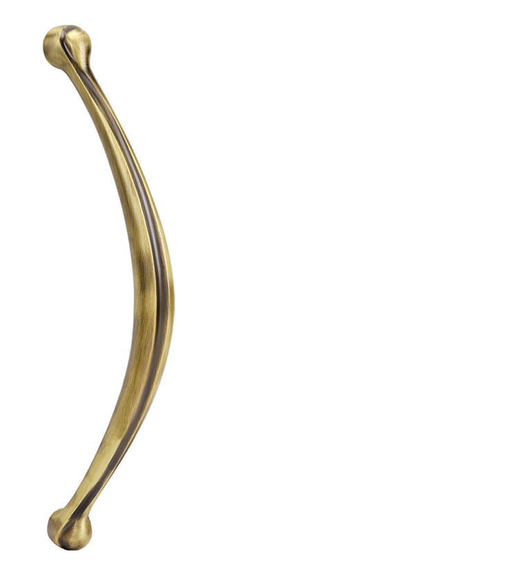 Classic mortise door handle and lock on plate  for restaurants