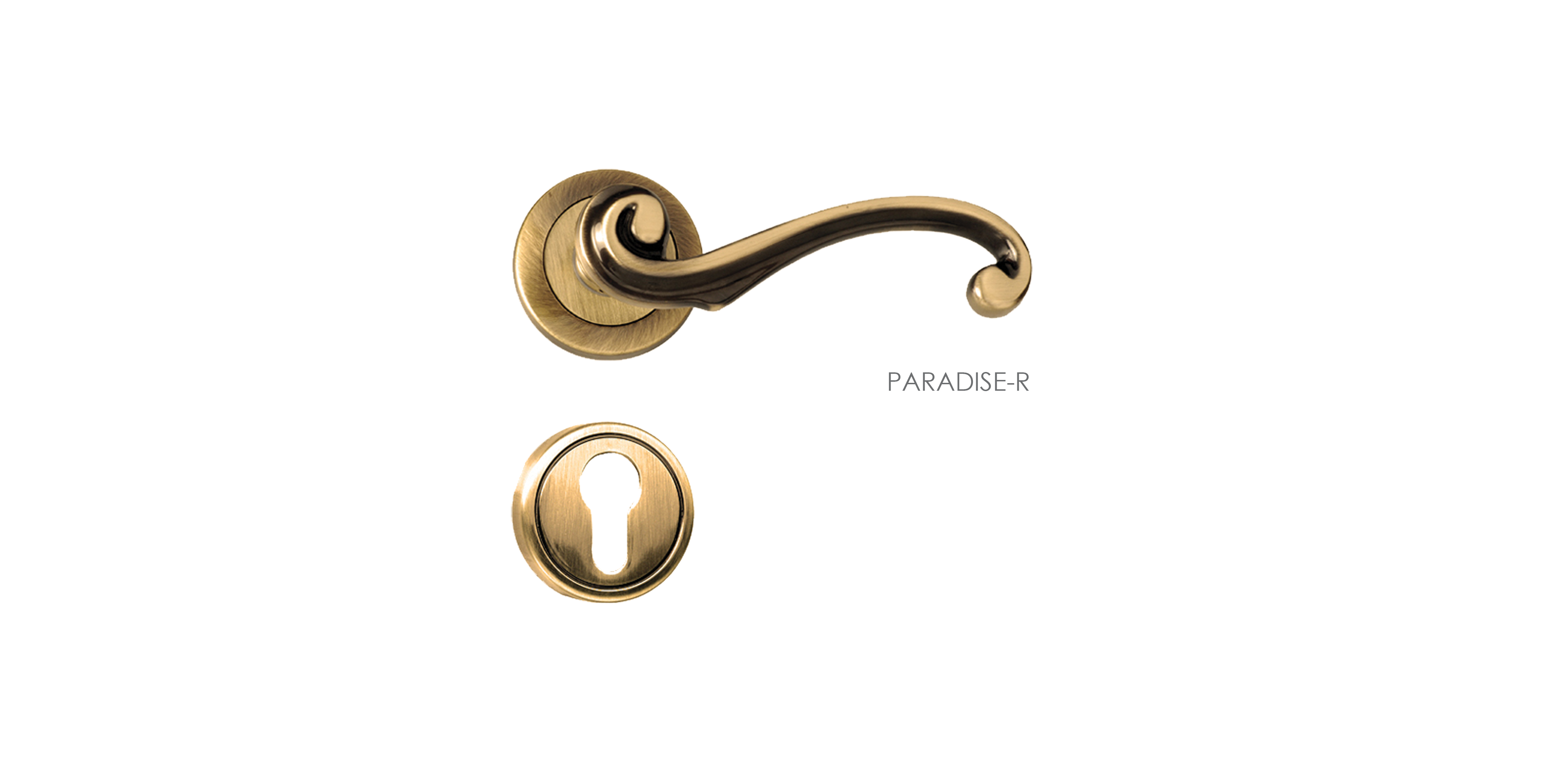 Classic Mortise Door Handle & Lock On Rosette For Restaurants