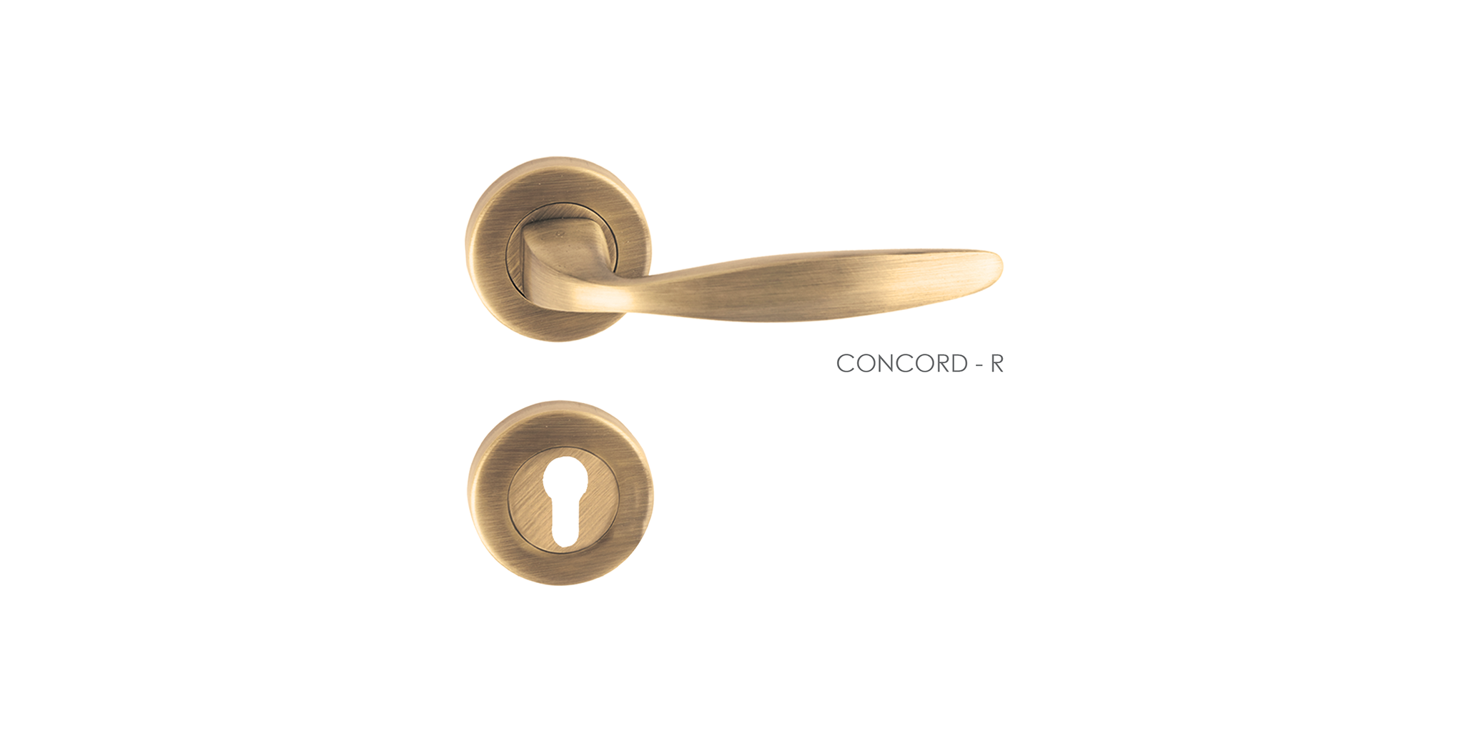 Contemporary Mortise Door Handle & Lock On Rosette For Hotels