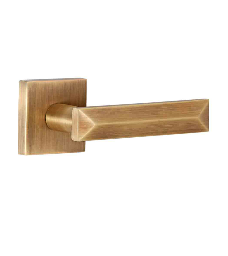 Customized mortise door handle and lock on rosette for restaurants