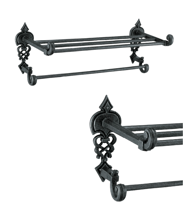 Fusion towel rack with single rod and 4 rod as per utility and size for bathroom and powder room for villa