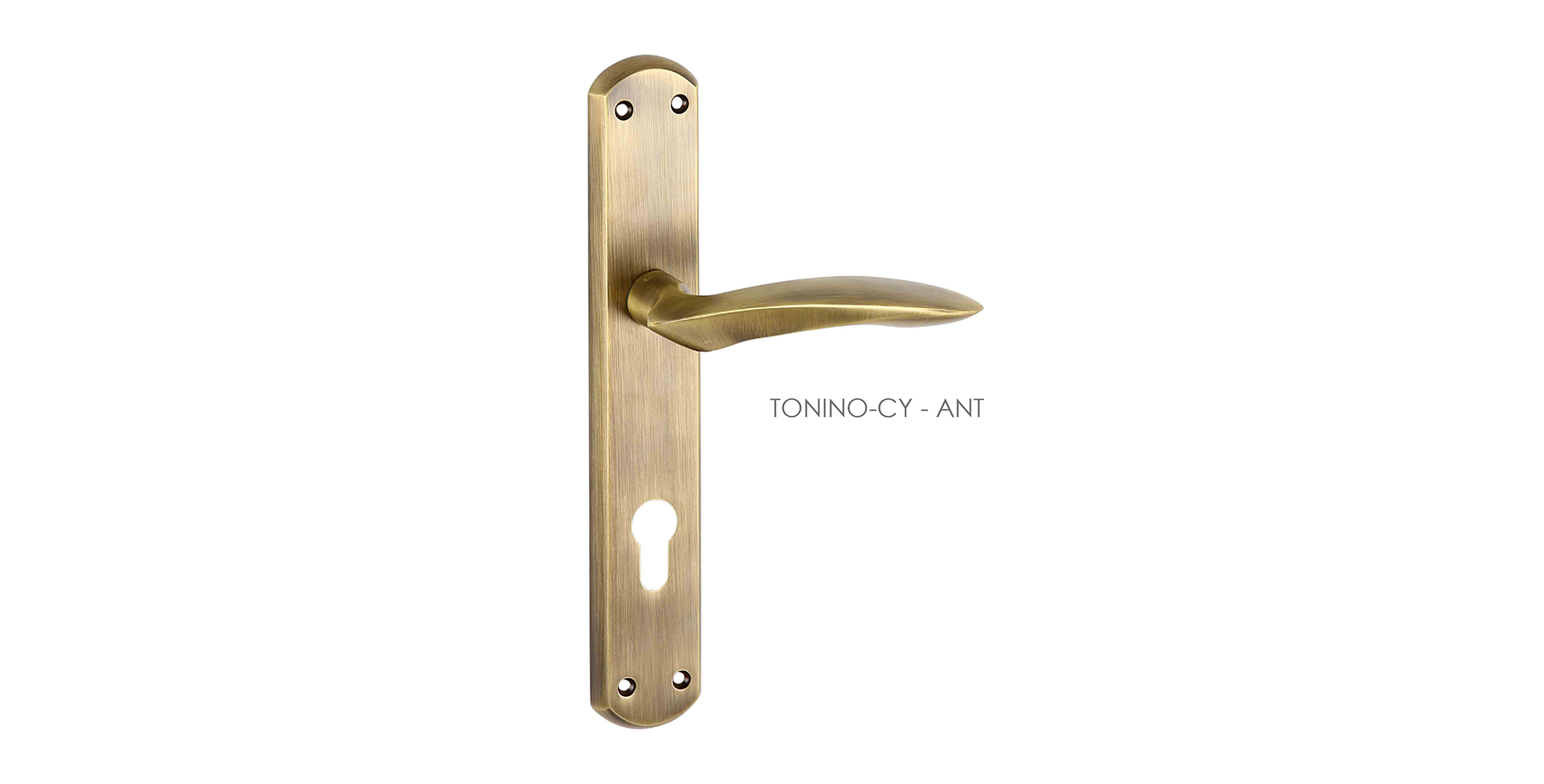 Italian Mortise Door Handle & Lock On Plate For Restaurants