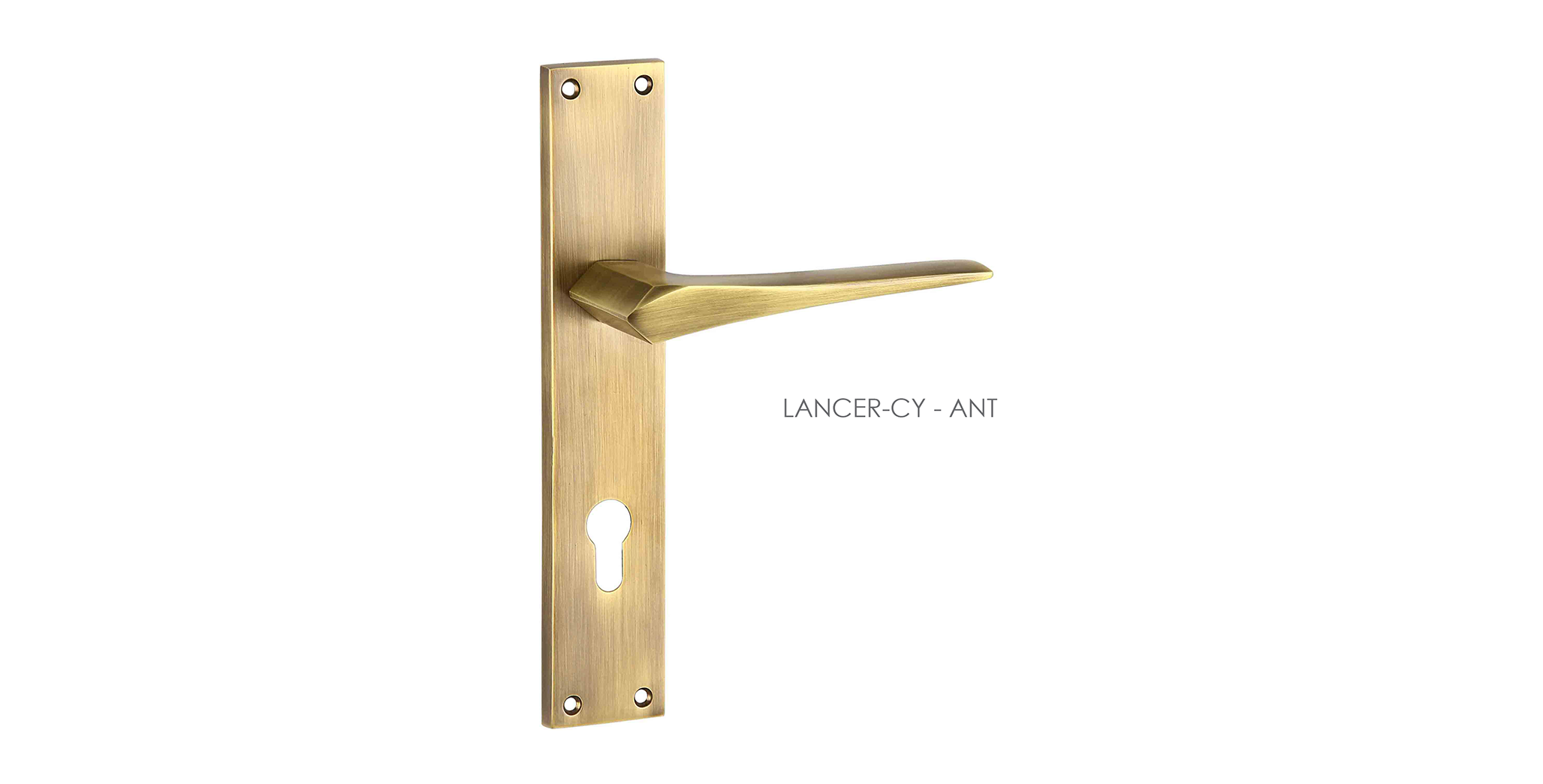 Italian Mortise Door Handle & Lock On Plate  For Homes