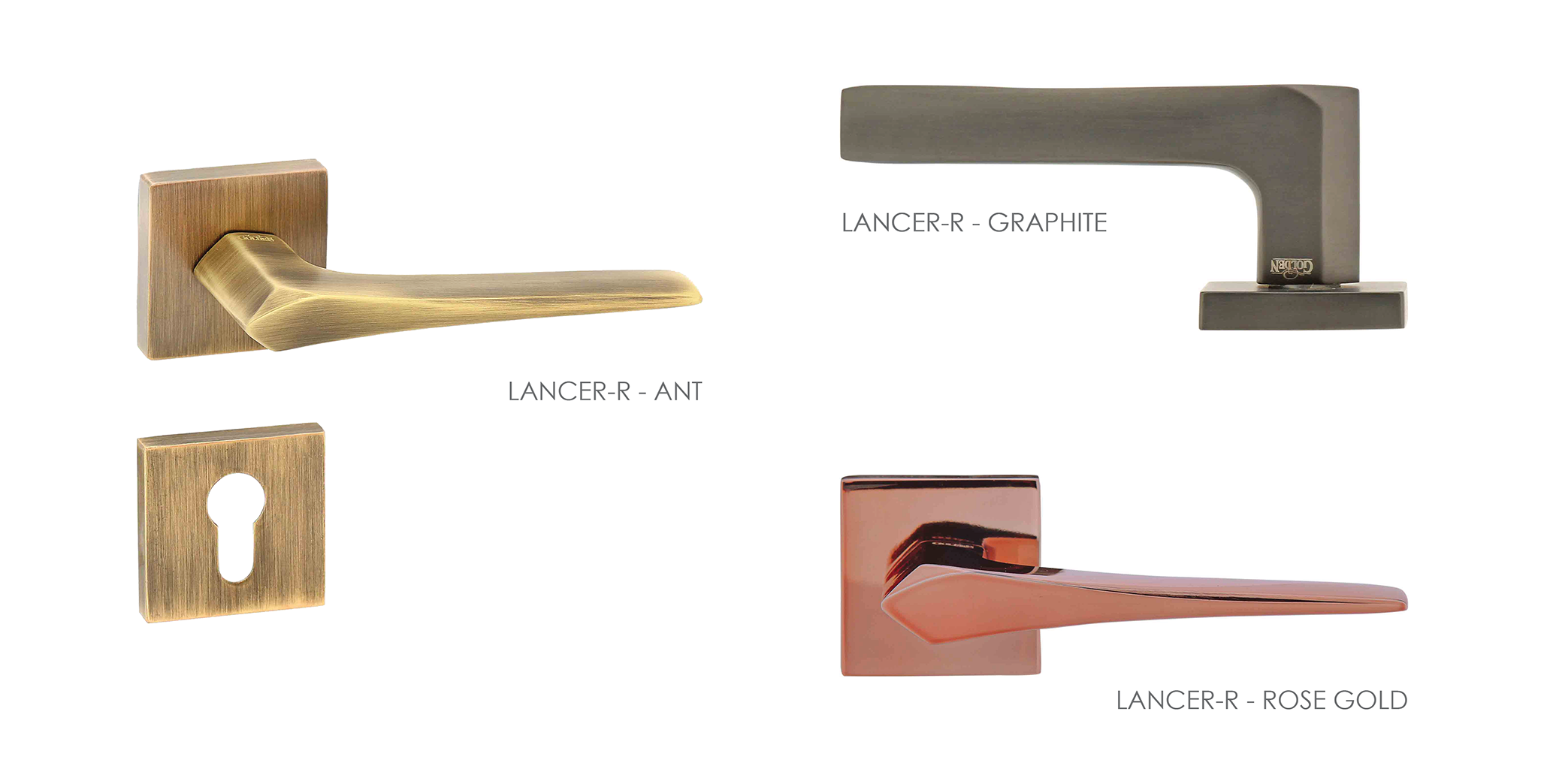 Small Mortise Door Handle & Lock On Rosette For Chateaus