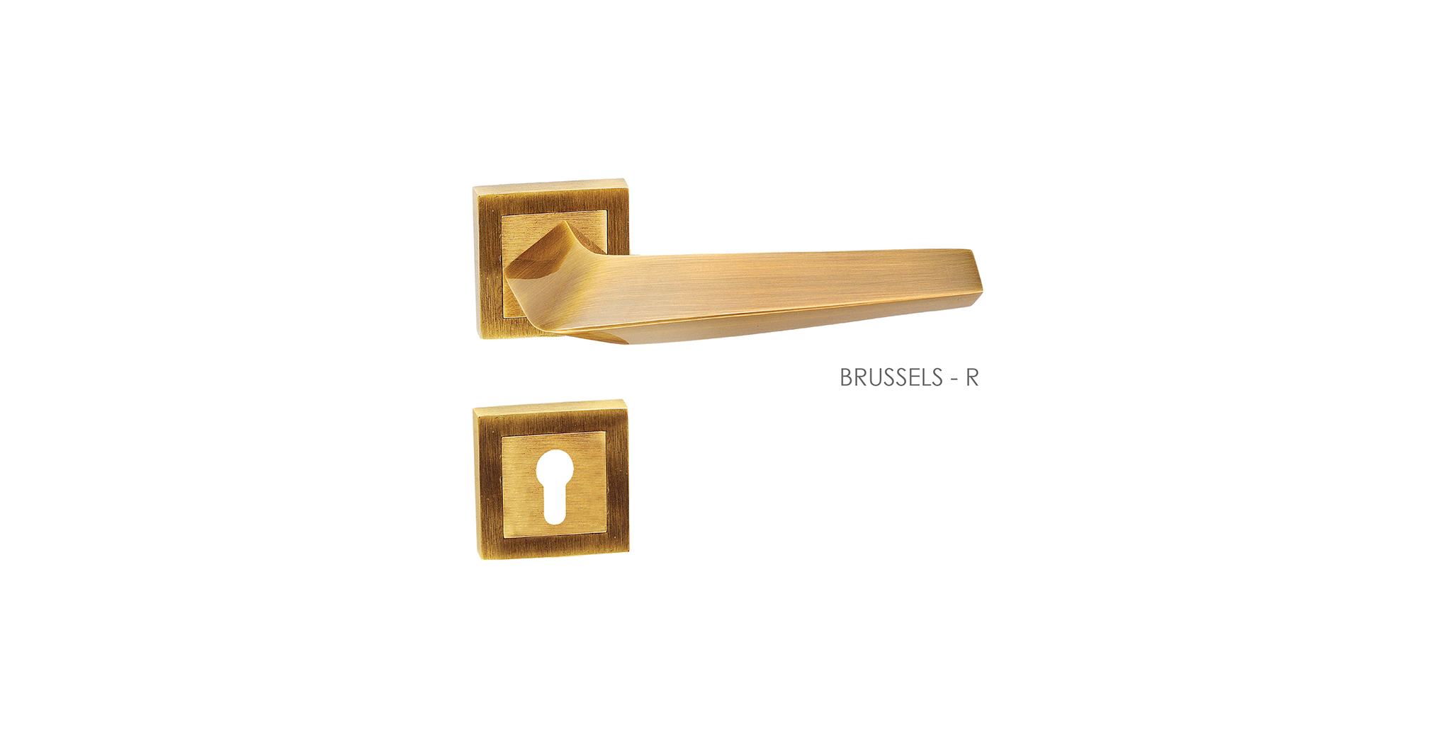 Straight Line Mortise Door Handle & Lock On Rosette For Chateaus