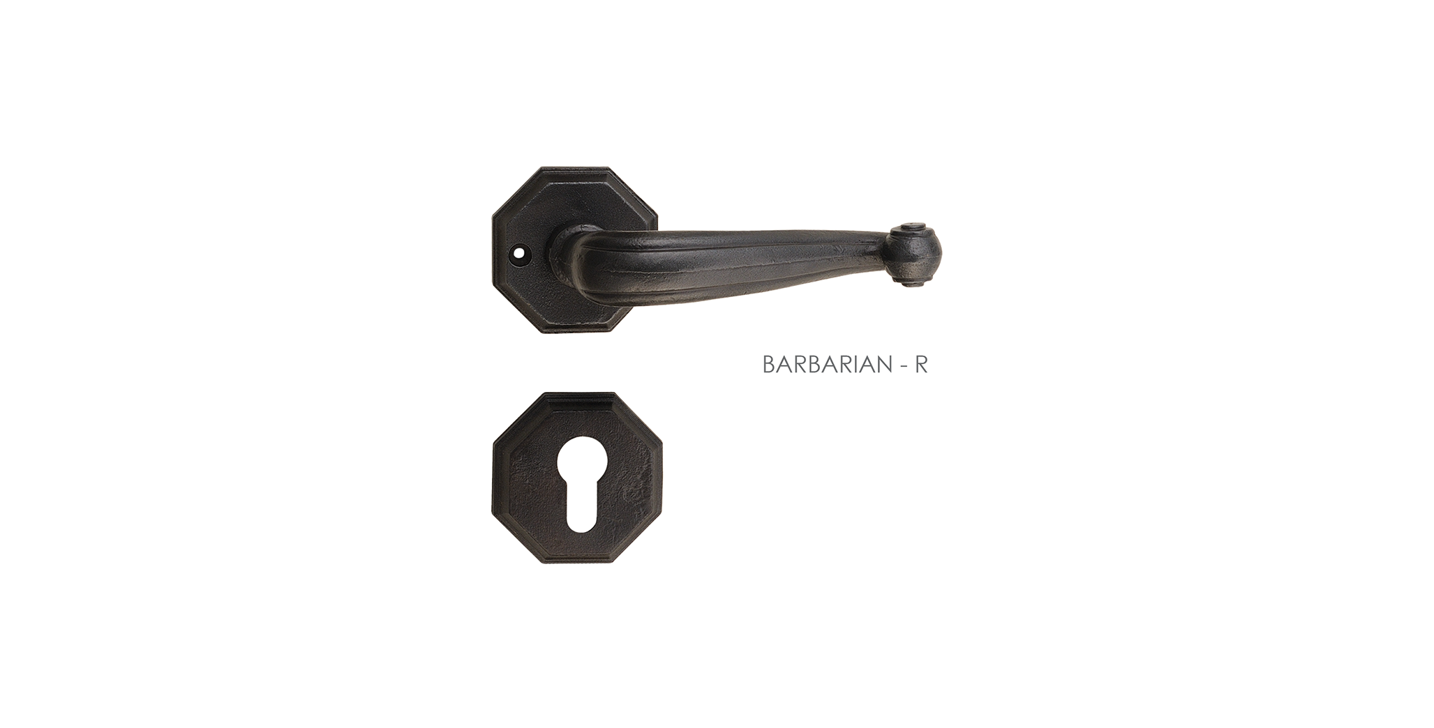 Vintage Mortise Door Handle & Lock On Rosette For Villa