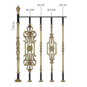 European Antique Brass Stair Railing