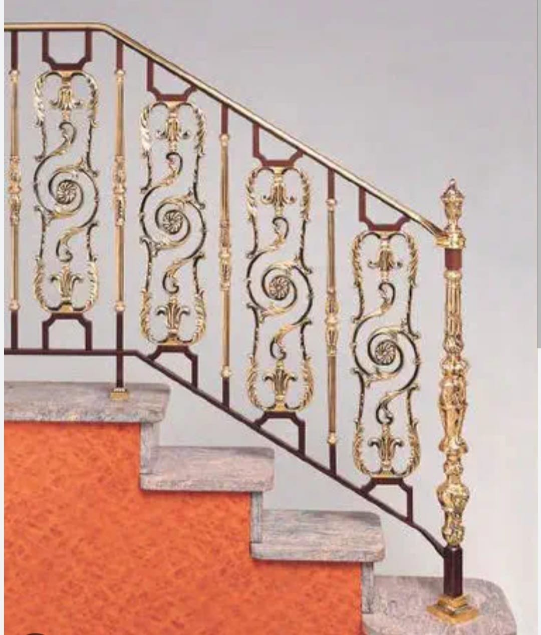 Luxury Staircase Railing & Baluster in Cast Brass Cast & Wrought Iron in Delhi
