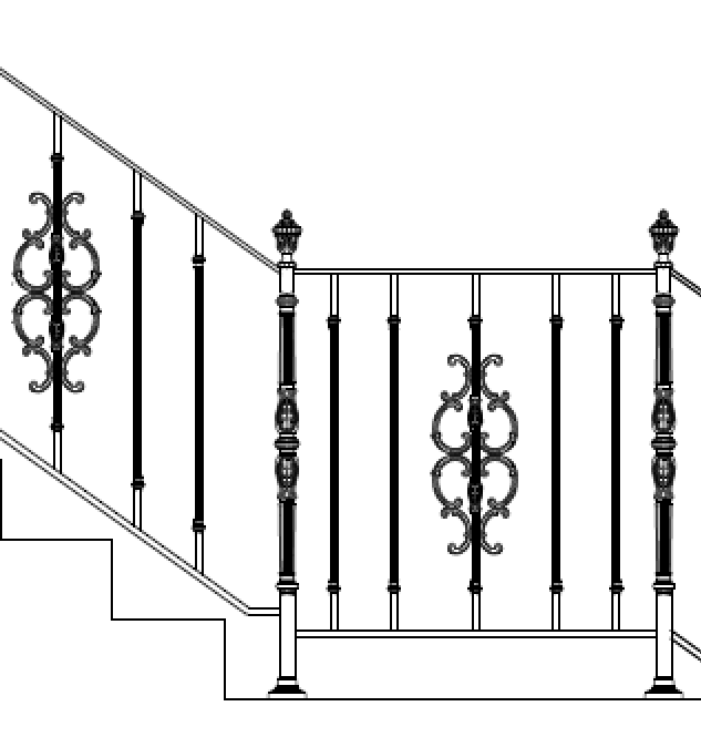 Elegant Brass Staircase Railings | Baluster Handrail Of Wrought Offer Cast  Iron Chandigarh Delhi