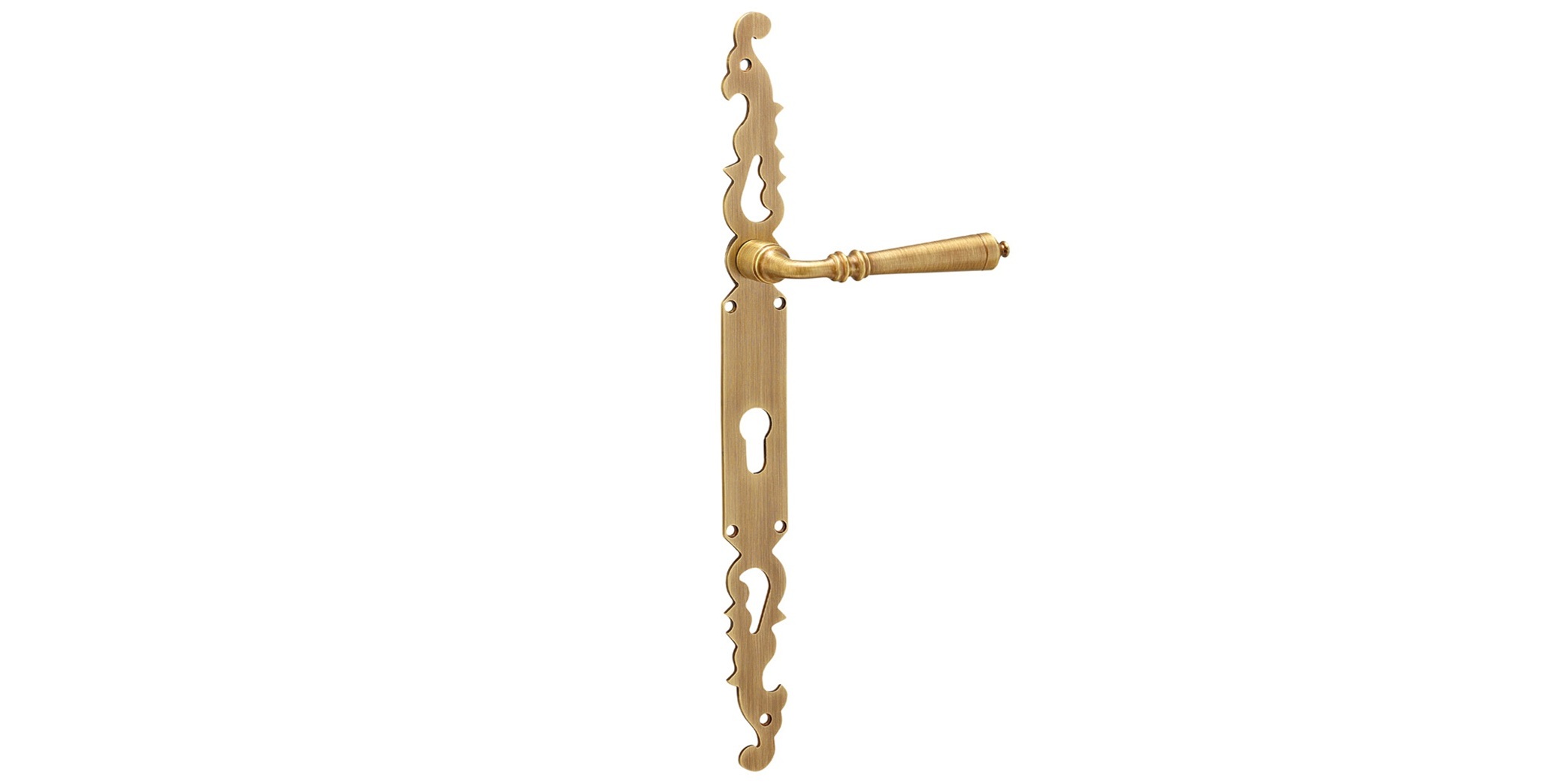 Baroque Door Handles and Locks on Plate for Villa