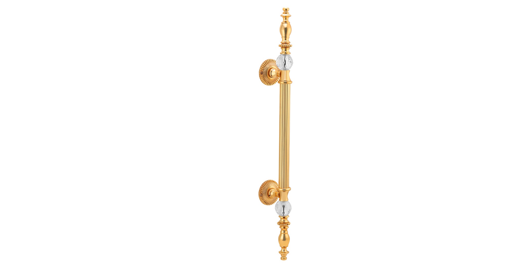 Gold Main Door Pull Handle With Crystals