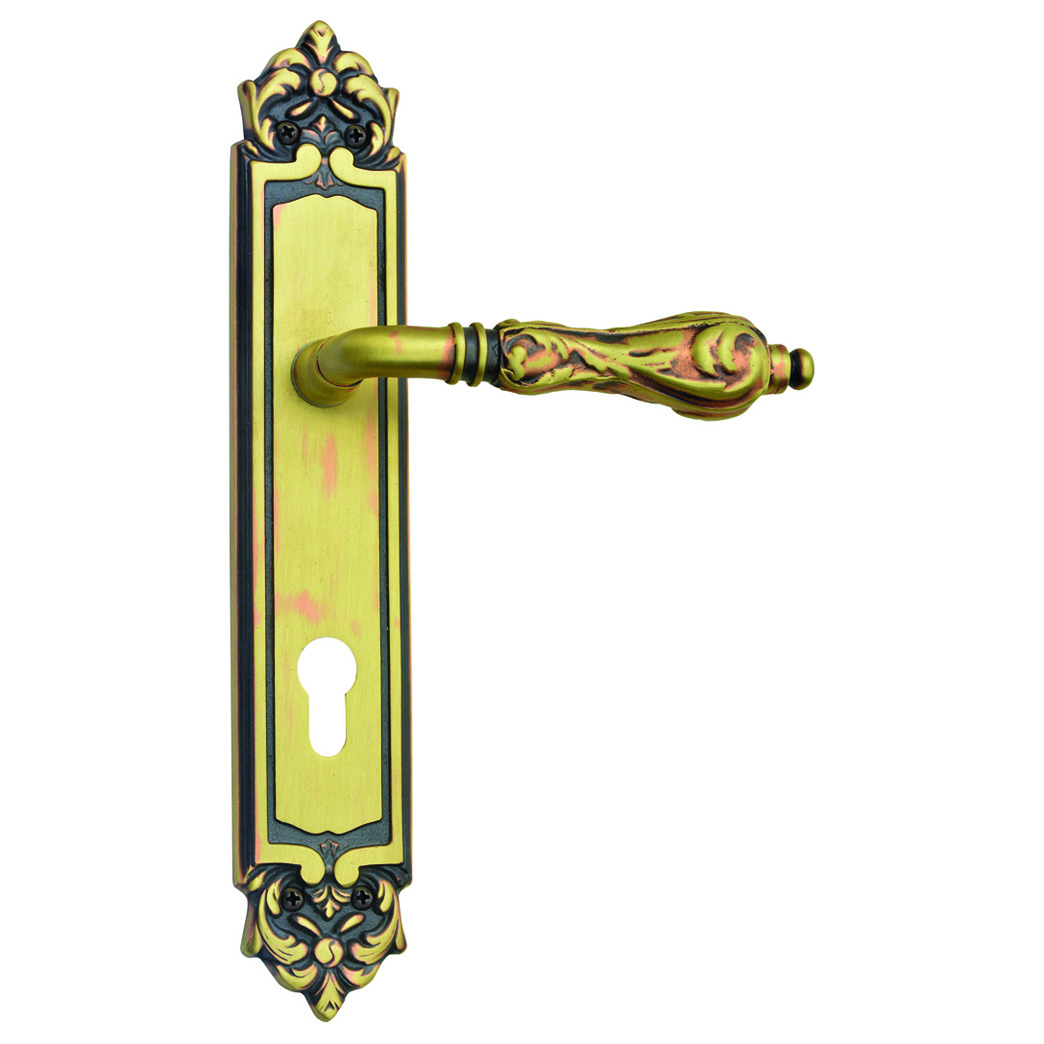 Vintage Design Door Handle On Plate for Villas