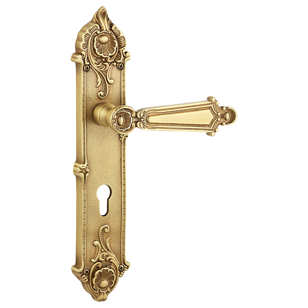 Antique Royal Door Handles On Plate