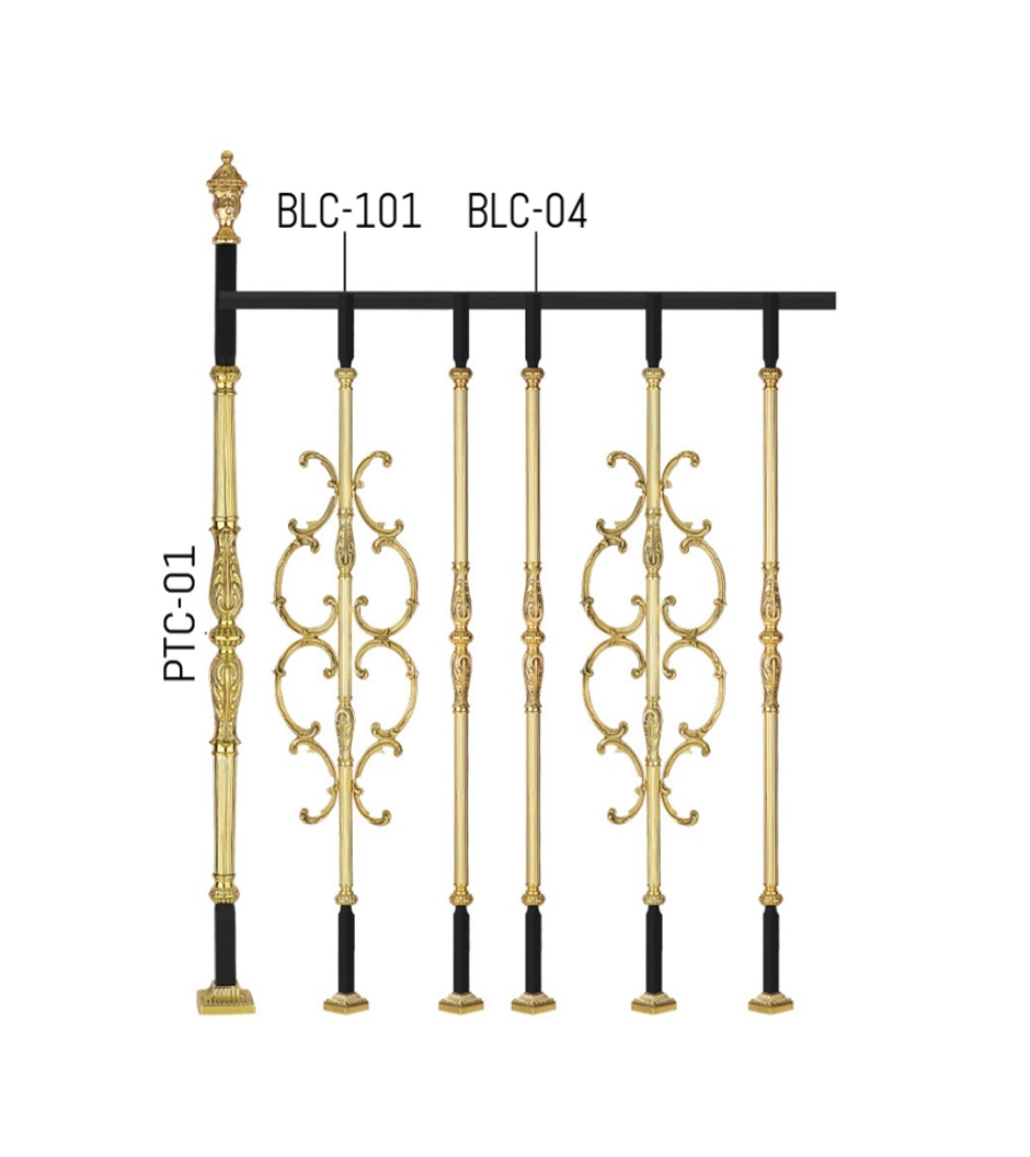 Brass & iron Railings for Modern Elegance and Sophistication