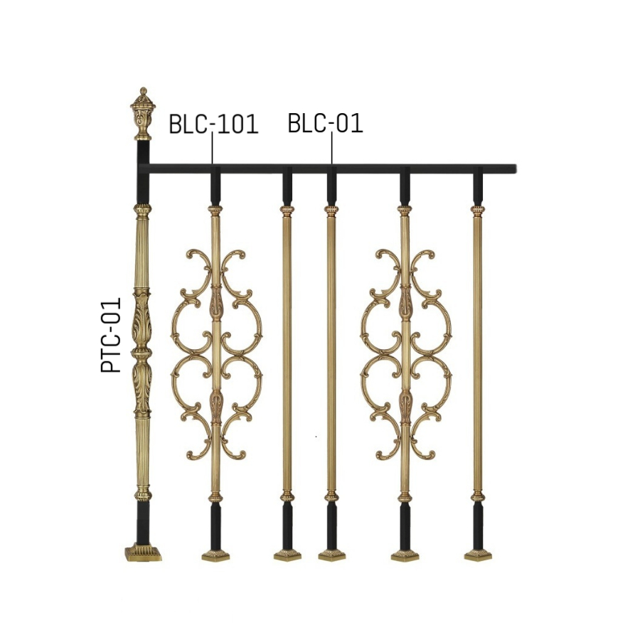 Window Railing Old Type High-End Antique Finish Railings in Bangalore