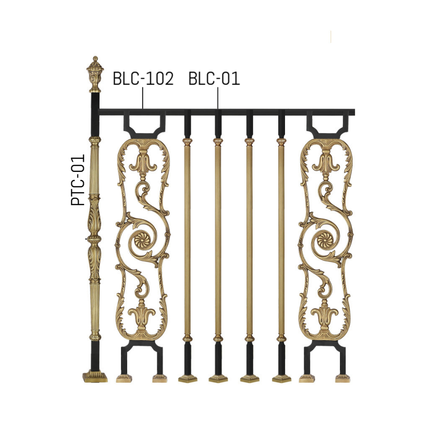 Beautiful Brass Hotel Railings