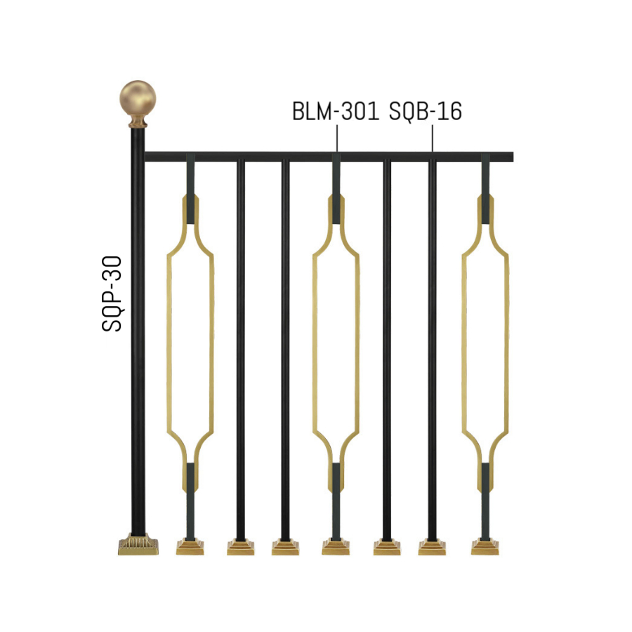 Gleaming Gold Railings for Upscale Villas