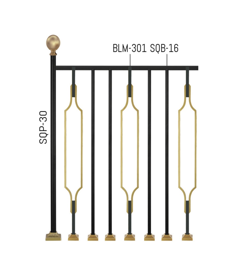 Gleaming Gold Villa Railings
