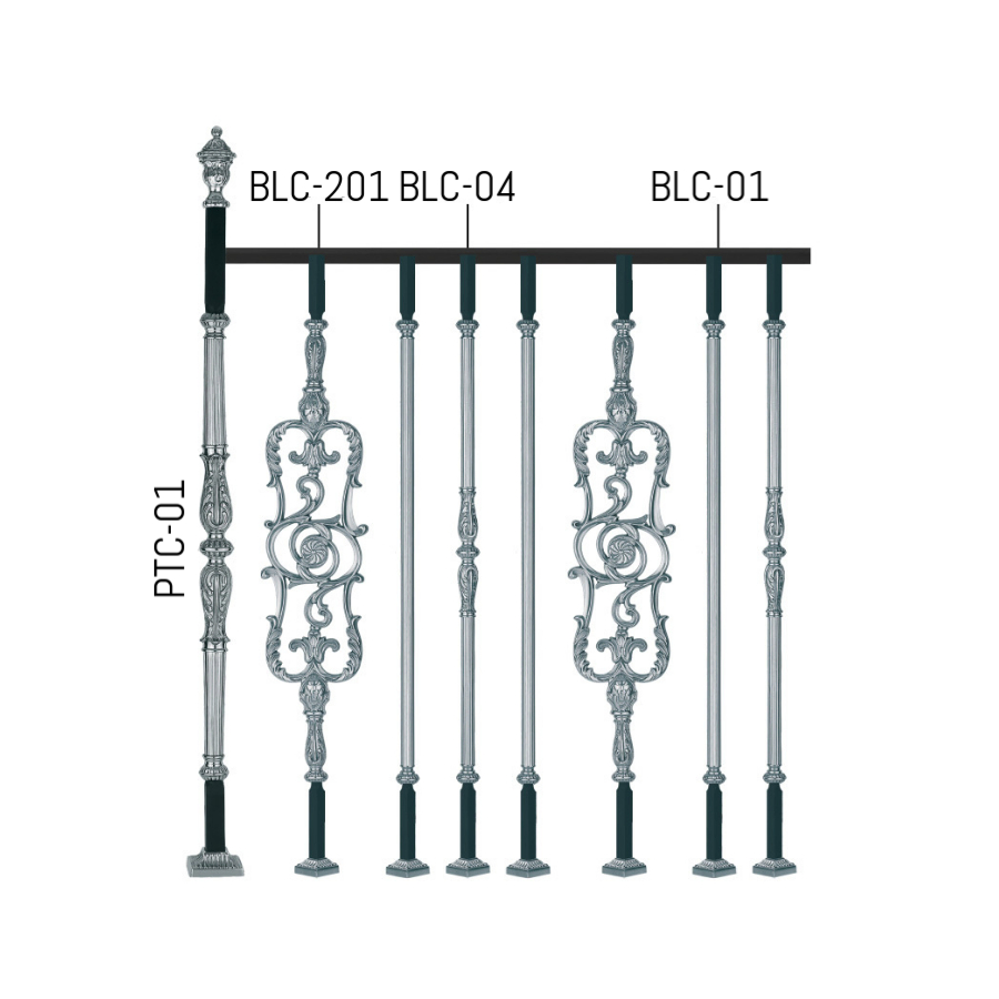 Elegant Brass Residential Railings