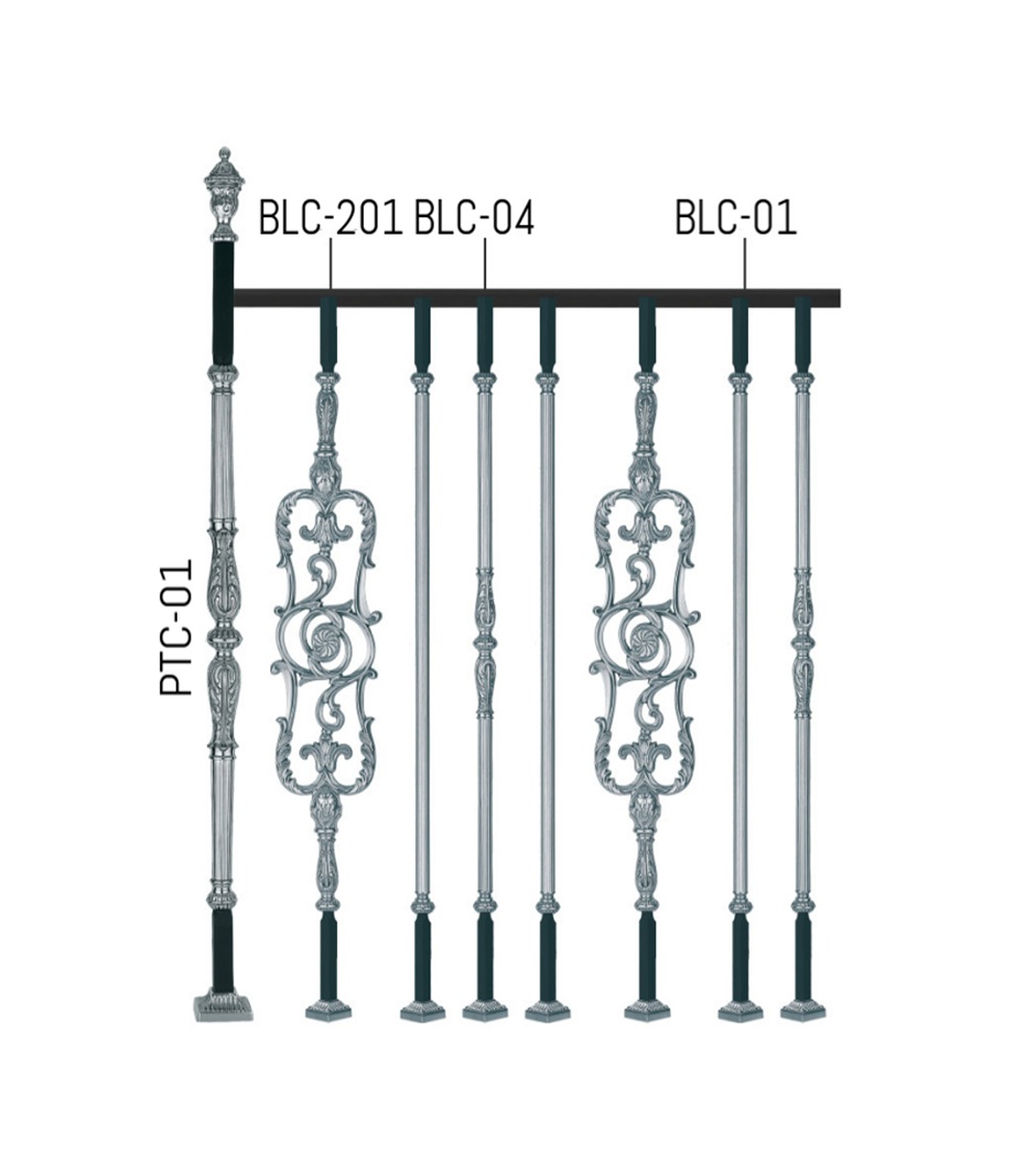 Elegant Brass Residential Railings