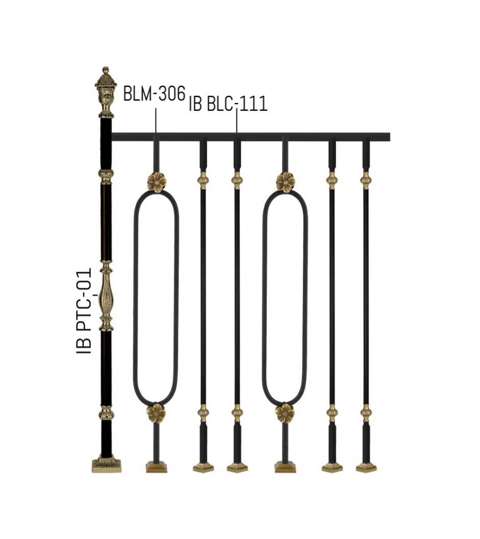 Stylish Brass Chateau Railings