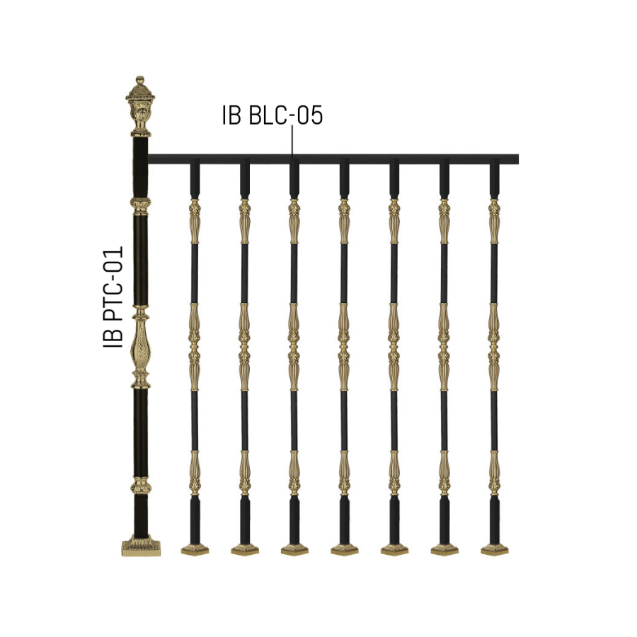 Luxury Solid Brass Staircase Railings & Cast Iron Balcony Baluster ...