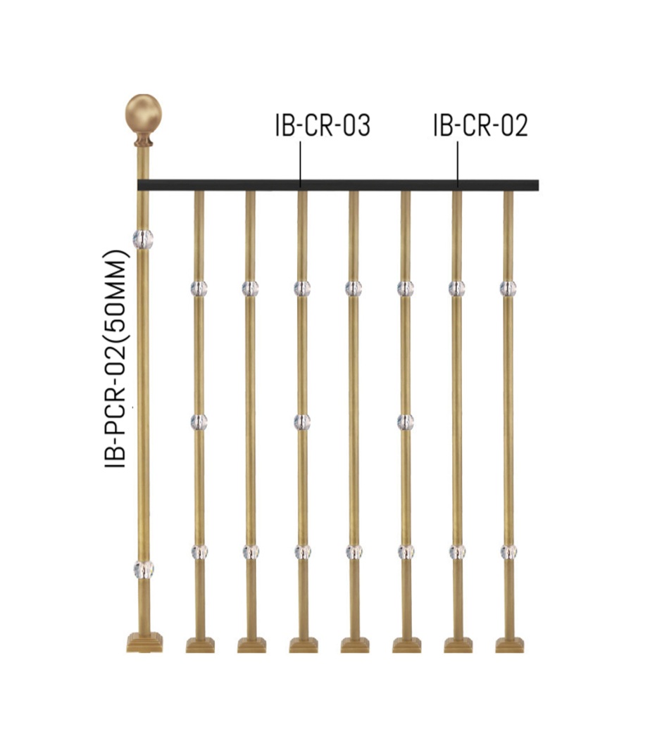 Opulent Brass Grand Villa Railings