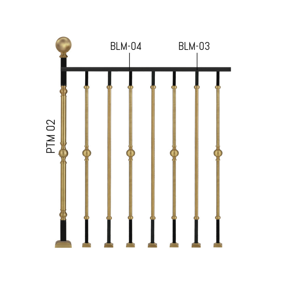 Stylish Brass Railings