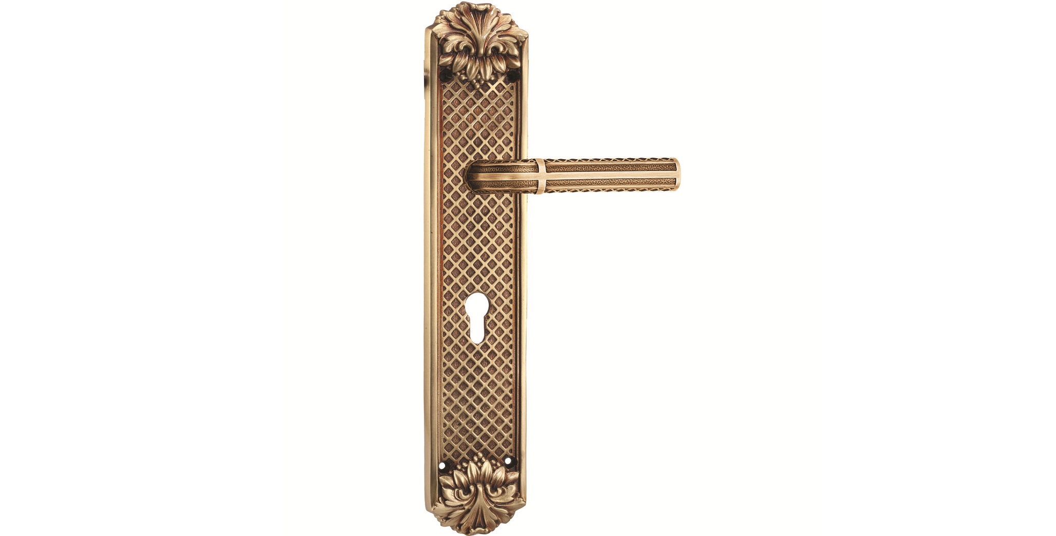 Antique Door Handle On Plate For Villas